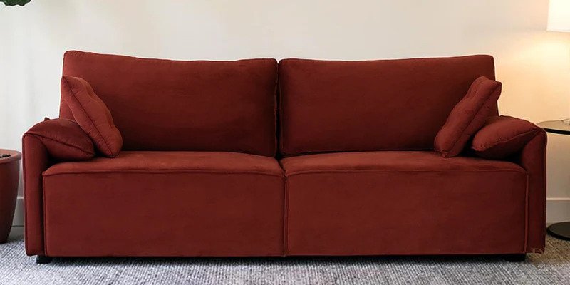 Ghawas 3 Seater Sofa In Terracotta Dusk Colour — Diwans Classic