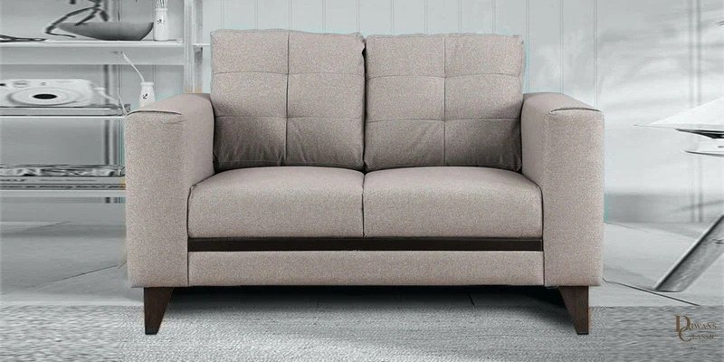 Hajar 2 Seater sofa in Grey Colour — Diwans Classic