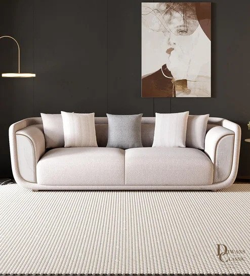 Rawda 2 Seater Sofas In Grey Colour — Diwans Classic