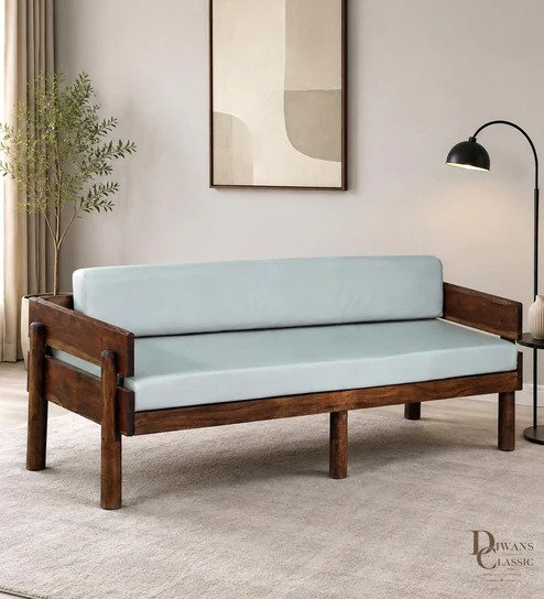 Fajer Teakwood Day Bed in Teak Finish — Diwans Classic