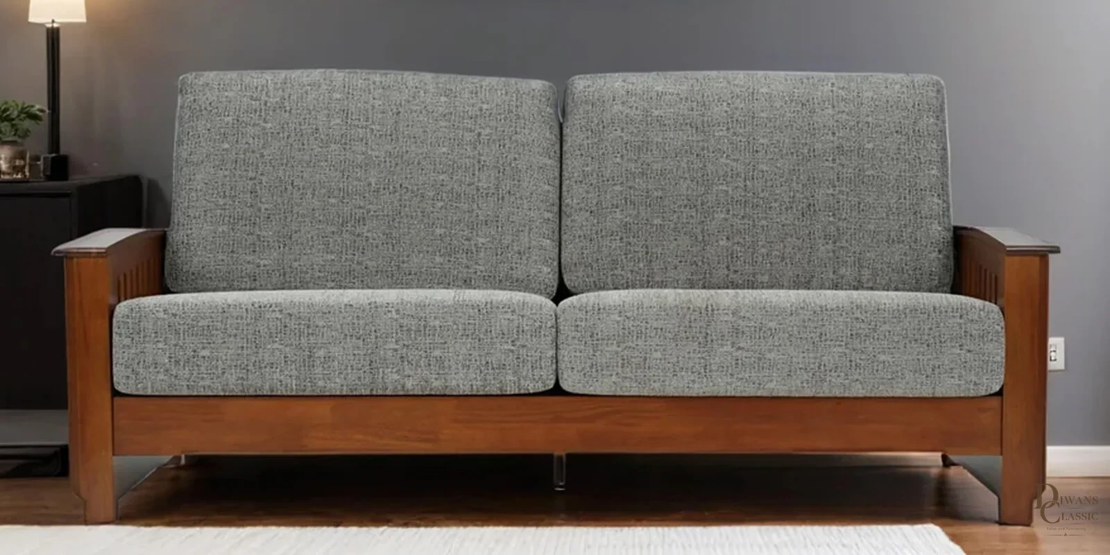 New York American 3 Seater Sofa In Brown Color — Diwans Classic