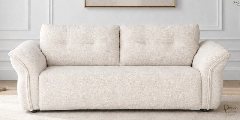Sham Sofa Cum Bed in Beige Colour — Diwans Classic