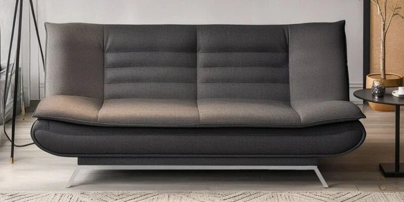 Beit 2.0 Fabric Convertible Sofa Cum Bed In Grey Colour — Diwans Classic