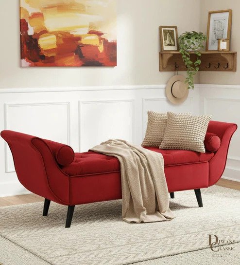 Salam Daybed With Arms In Burnt Wax Color — Diwans Classic